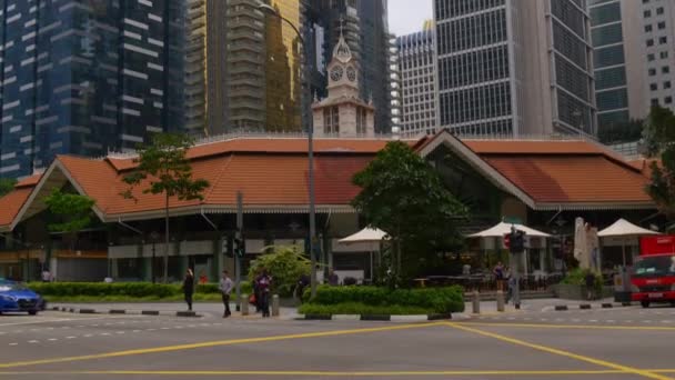 在新加坡的街头生活 — 图库视频影像