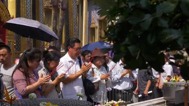 Bangkok calles de la ciudad con la gente — Vídeos de Stock