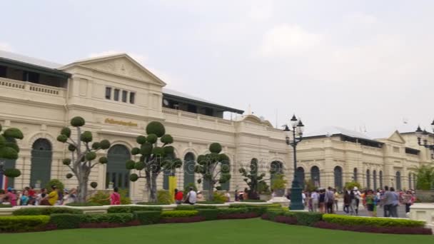 Bangkok stad straten met mensen — Stockvideo