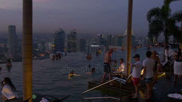 Słynnego marina bay sands hotel — Wideo stockowe