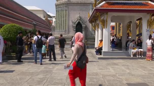 Bangkok městské ulice s lidmi — Stock video