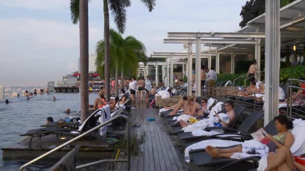 Słynnego marina bay sands hotel — Wideo stockowe