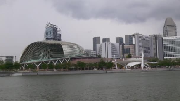 Panoráma Singapuru centra — Stock video