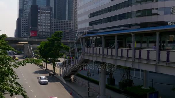 Bangkok străzi oraș cu oameni — Videoclip de stoc