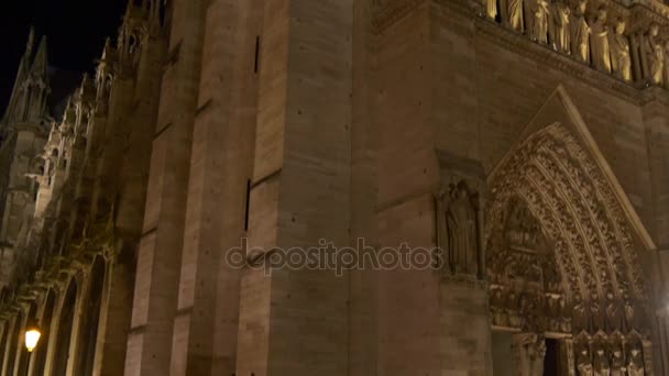 Ciudad de París por la noche — Vídeo de stock