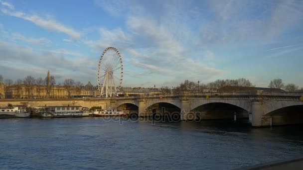 Seine in Paris — Stockvideo