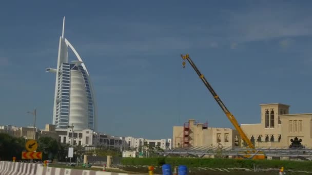 Dubai marina constration panorama — Wideo stockowe