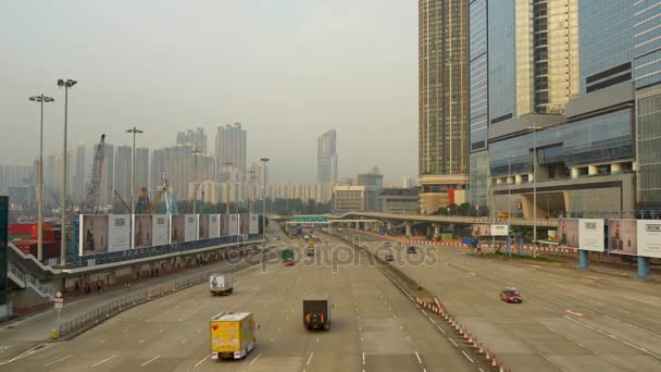 Tráfego diurno em hong kong — Vídeo de Stock