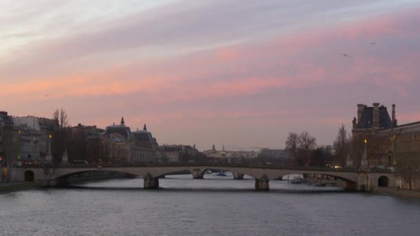 Seine in Parijs — Stockvideo