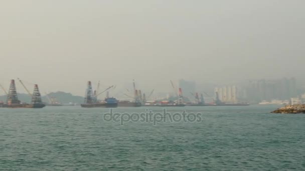 Panorama du paysage urbain de Hong Kong — Video