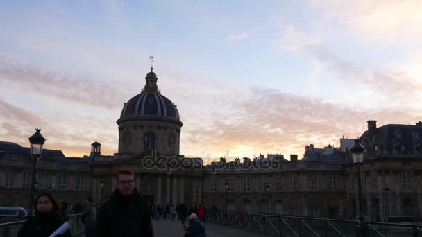 París ciudad al atardecer — Vídeo de stock