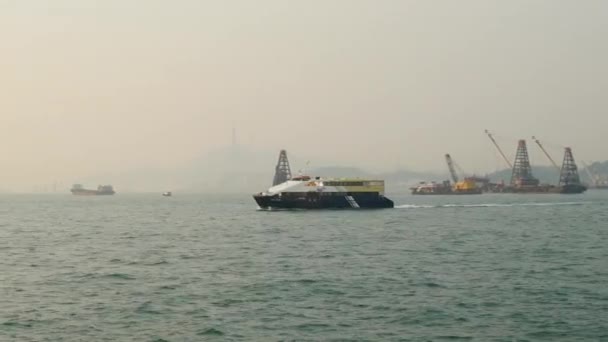 Panorama du paysage urbain de Hong Kong — Video