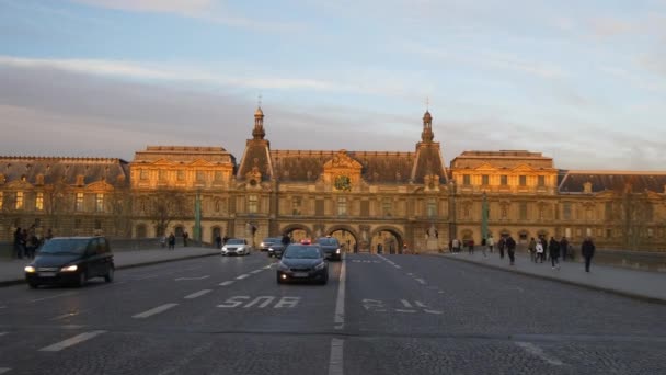 Paris cidade ao pôr do sol — Vídeo de Stock