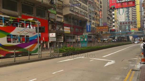 Hong Kong 'da trafik — Stok video