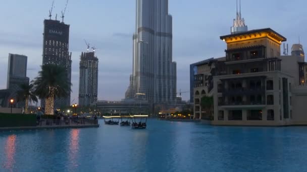 Vista del paisaje urbano de la ciudad de Dubai — Vídeo de stock