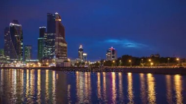 Moskova cityscape panorama geceleri