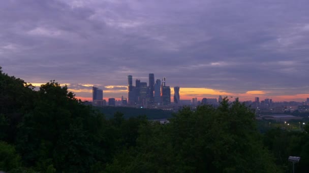 Paisaje urbano de Moscú panorama — Vídeo de stock