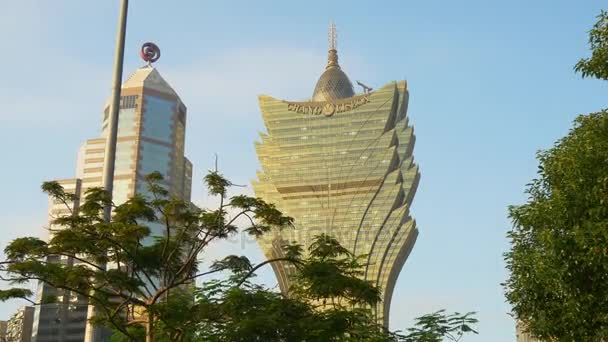 Macau taipa island stadsbild panorama — Stockvideo