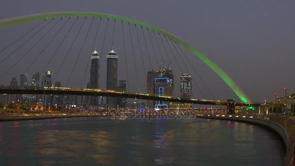 Dubai marina panorama — Stockvideo