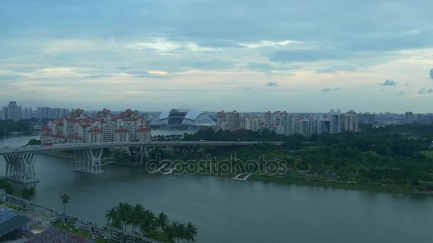 Panorama der Innenstadt von Singapore — Stockvideo