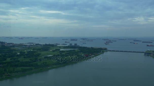 Panorama van het centrum van Singapore — Stockvideo