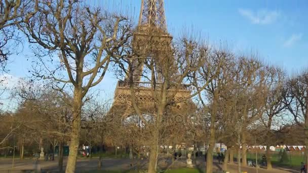 Vista aerea della Torre Eiffel — Video Stock