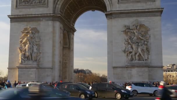 Париж денний життя — стокове відео