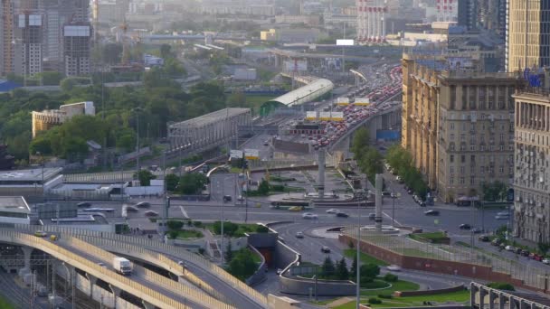 Falciare panorama paesaggio urbano — Video Stock