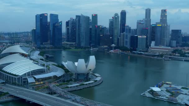 Panorama del centro de Singapur — Vídeos de Stock