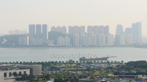 Macau taipa eiland stadsgezicht panorama — Stockvideo