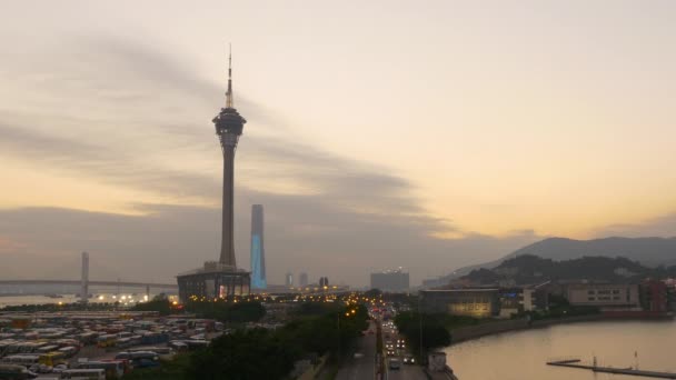Macau taipa island traffic — Stock Video