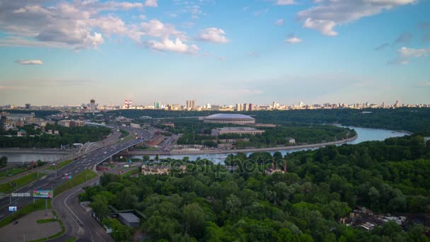 Paisaje urbano de Moscú panorama — Vídeo de stock