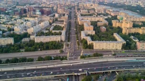 Moskevské panoráma panorama — Stock video