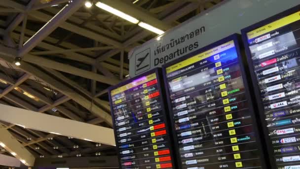 Nationaler Flughafen Bangkok — Stockvideo