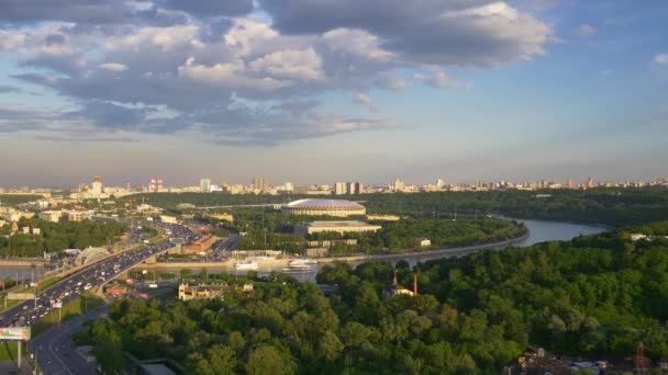 Московская панорама города — стоковое видео