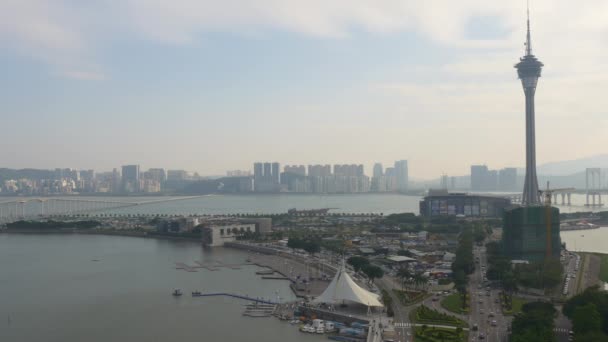 Macao taipa lalu lintas pulau — Stok Video