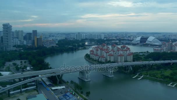 Panorama of Singapore downtown — Stock Video