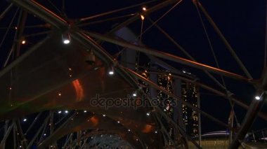 Singapur şehir Köprüsü'nün görünümü