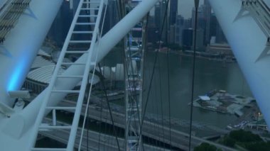 Singapur Marina Bay dönme dolap ile