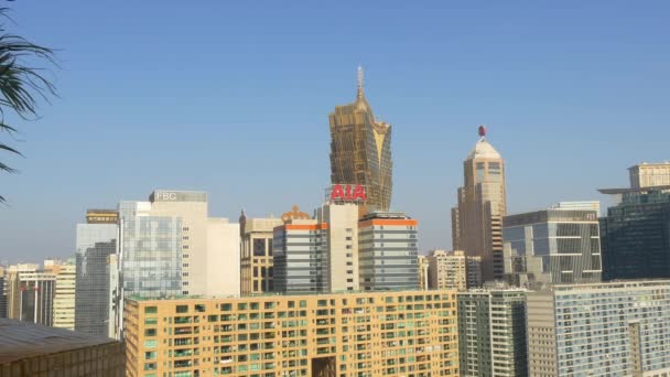 Macao taipa island cityscape panorama — Stok Video