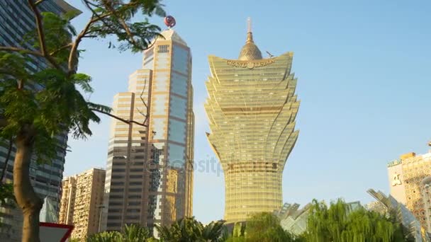 Macau taipa eiland stadsgezicht panorama — Stockvideo