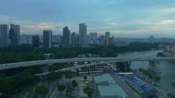 Панорама центру міста Сінгапуру — стокове відео
