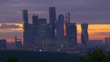 Moskova cityscape panorama geceleri