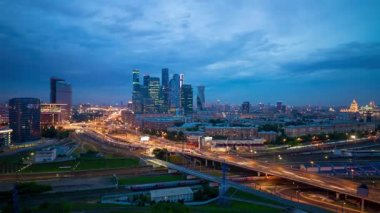 Moskova cityscape panorama geceleri