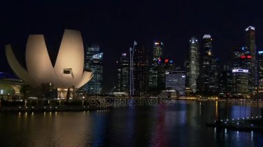 Singapur şehir Köprüsü'nün görünümü