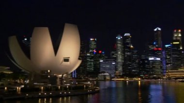 Singapur şehir Köprüsü'nün görünümü