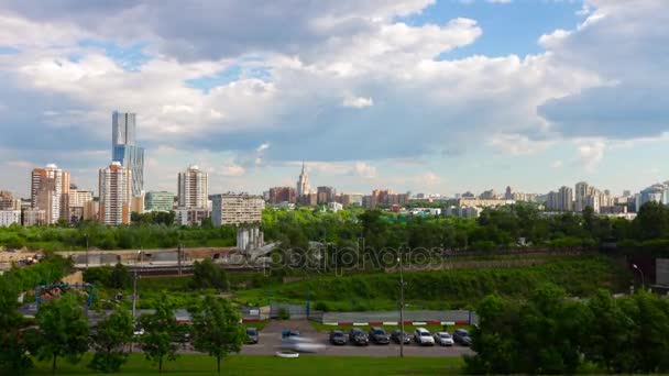 Москва міський пейзаж Панорама — стокове відео