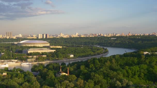 Moscow cityscape panorama — Stock Video