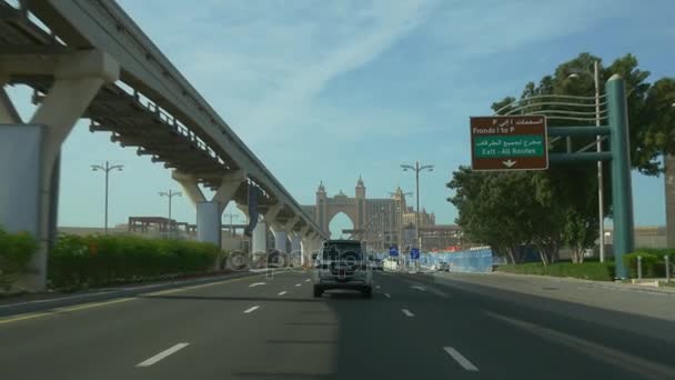 Traffico della baia di Dubai Marina — Video Stock