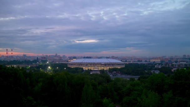 Moskauer berühmtes Stadion — Stockvideo